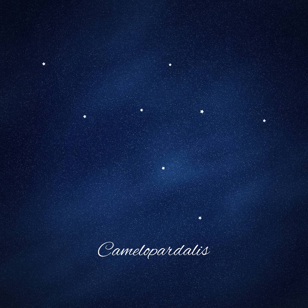 Camelopardalis constellation, Cluster of stars, Giraffe constellation - Foto, imagen