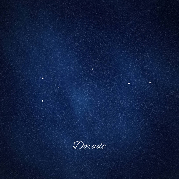 Constelación de Dorado, Racimo de estrellas, Constelación de Dolphinfish - Foto, Imagen