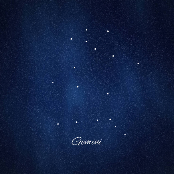 Gemini constellation, Cluster of stars, Castor & Pollux, Twins constellation - Zdjęcie, obraz