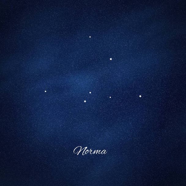 Constelación de Norma, Racimo de estrellas, Constelación cuadrada de Carpintero - Foto, imagen