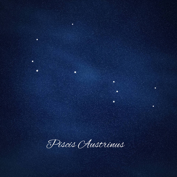 Piscis Austrinus constellation, Cluster of stars, Southern Fish constellation - Zdjęcie, obraz