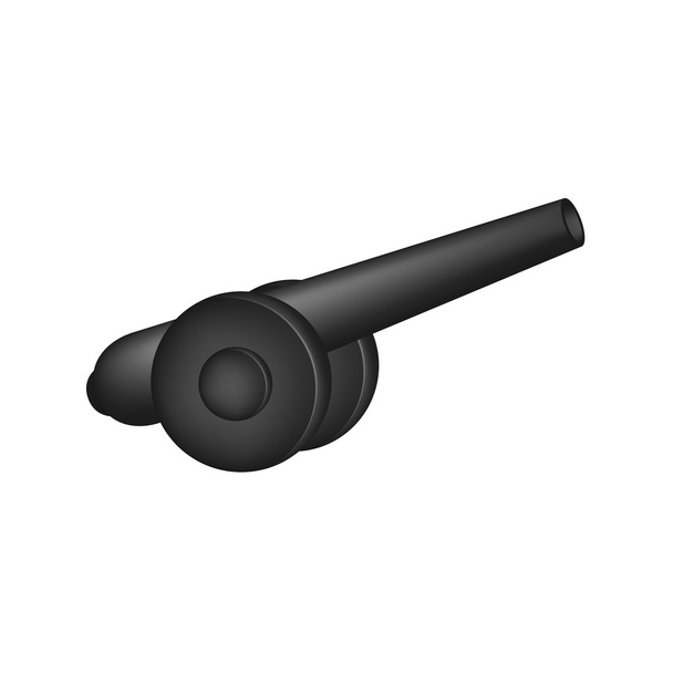 Cannon in black design - Vector, imagen