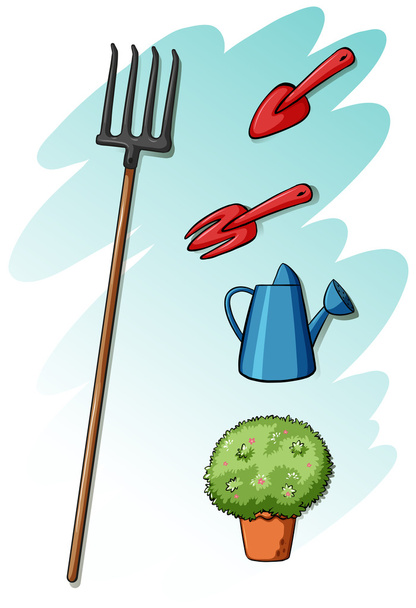 narzędzia ogrodnicze - Wektor, obraz