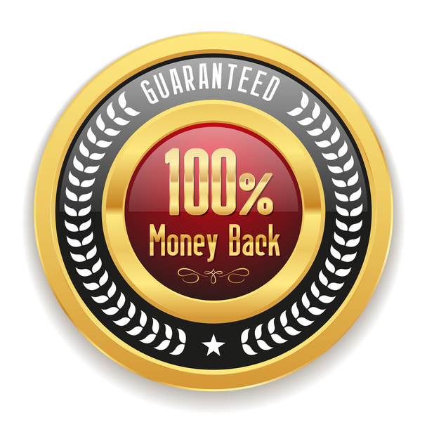 Hundred percent  money back badge - ベクター画像