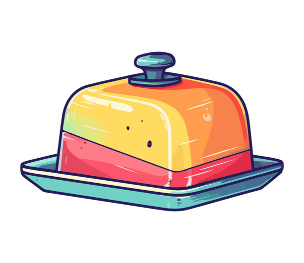 Gourmet cheese icon in cartoon style icon isolated - Vektori, kuva