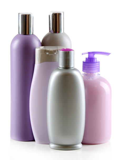 Cosmetic bottles isolated on white background - Photo, image