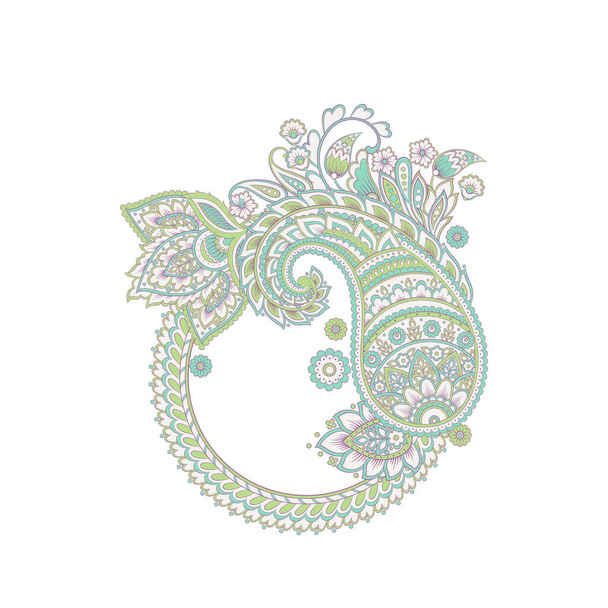 Paisley Floral oriental Vector Isolated Pattern - Вектор,изображение