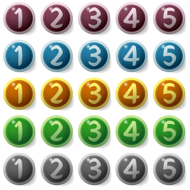 botones de número
 - Vector, imagen