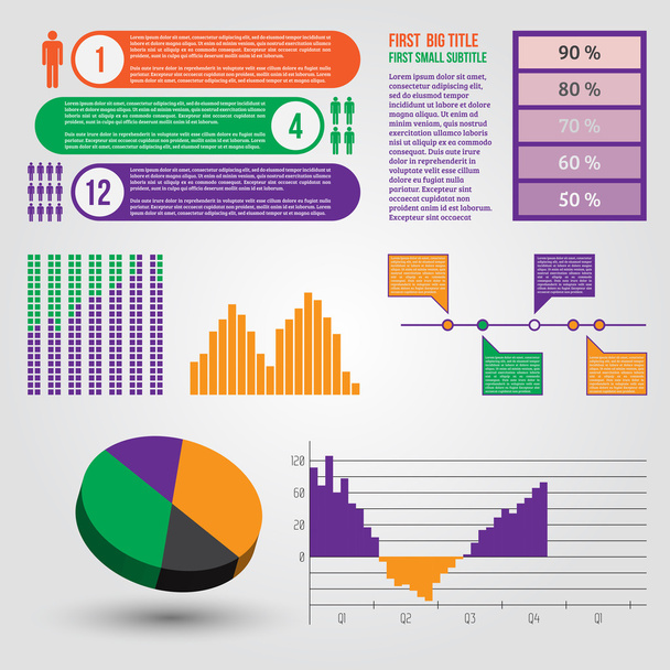 Vector set of infographic elements - Vector, imagen