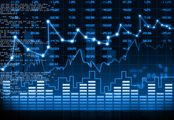 Gráfico do mercado de ações - Foto, Imagem