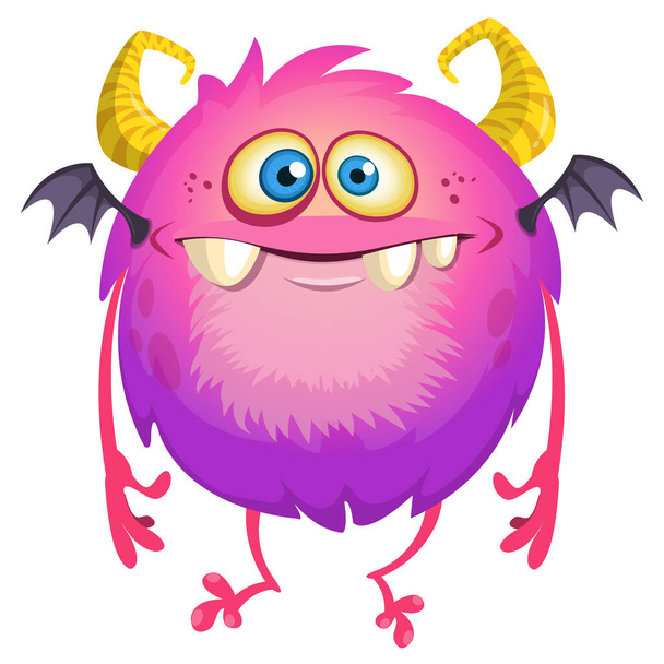 Cartoon funny monster illustration. Vector icon. Halloween design. - Vector, afbeelding