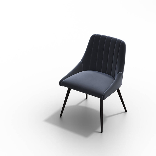 szék elszigetelt fehér háttér, belső bútorok, 3D illusztráció, cg render - Fotó, kép