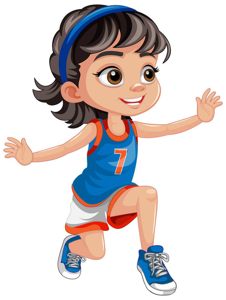 Girl Wearing Basketball Outfit illustration - Vektor, Bild