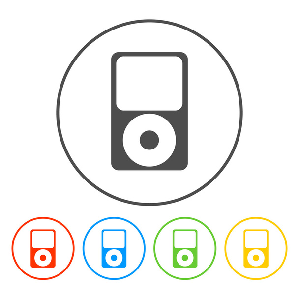 Portable media player icon. Flat design style. Vector EPS 10. - Вектор, зображення