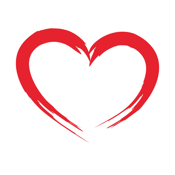 Heart drawn with a brush for design - Vector, Image