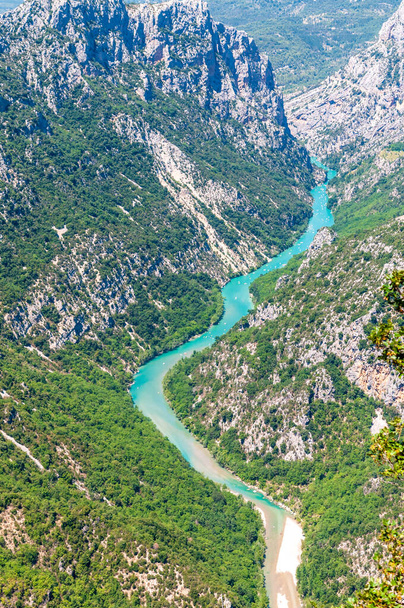 A beautiful outlook over the Gorges du Verdon, also known as the European Grand Canyon, in the French Provence. - Φωτογραφία, εικόνα