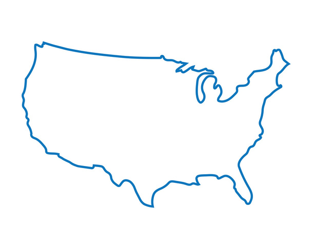 Mapa abstracto azul de Estados Unidos
 - Vector, imagen