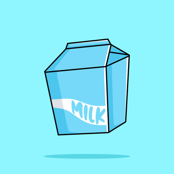 Milk Cartoon Vector Icon Illustration. Drink Beverage Icon Concept Isolated Premium Vector. Flat Cartoon Style - Vettoriali, immagini
