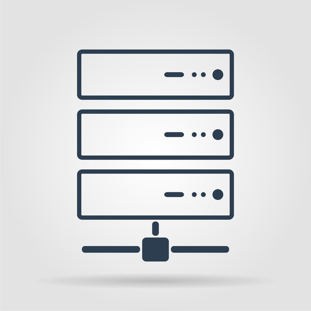 Computer Server icon, flat design - Vector, Image