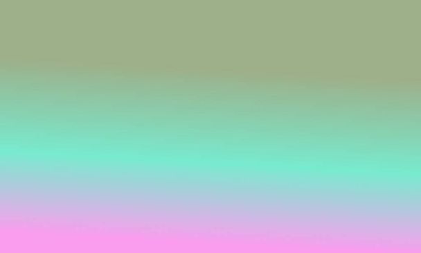Design egyszerű zsálya zöld, cián és rózsaszín gradiens színes illusztráció háttér nagyon hűvös - Fotó, kép