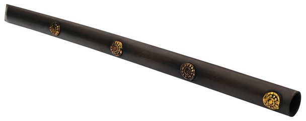 Flauta de bambu do subcontinente indiano close-up e isolado - Foto, Imagem