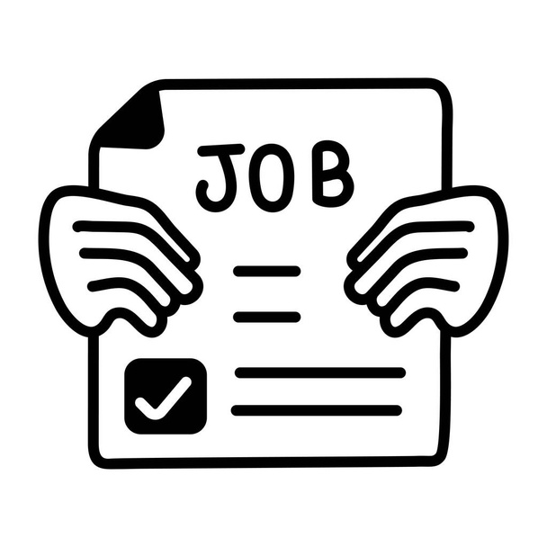 job interview vector icon  - Vector, afbeelding