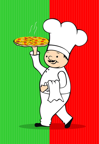 szef kuchni pizzy - Wektor, obraz