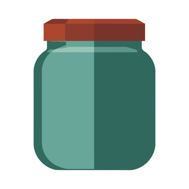 Organic honey jar, fresh liquid nature gourmet icon isolated - Vektor, kép