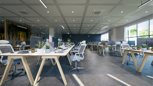 interior moderno de la oficina del negocio, representación 3d - Foto, imagen