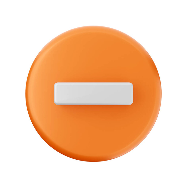 pulsante arancione su sfondo bianco  - Foto, immagini