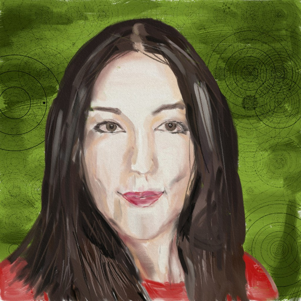 Ψηφιακή ζωγραφική πορτρέτο του όμορφη γυναίκα - Φωτογραφία, εικόνα