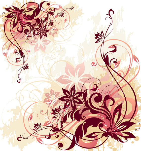 floral background image - vector illustration - Vektori, kuva