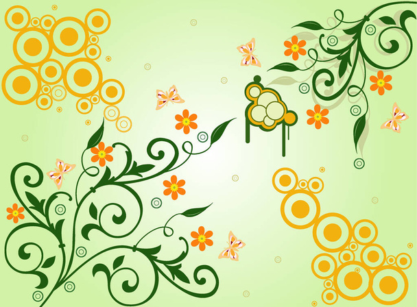 Floral Background - vector illustration - Vektor, kép