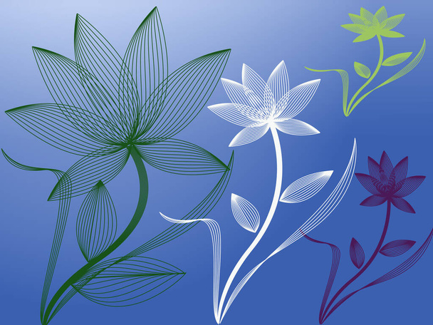 Floral ornament - Vector image - vector illustration - Vektor, Bild