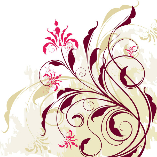 floral design elements image - vector illustration - Vettoriali, immagini