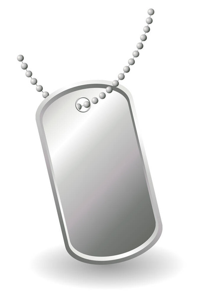Dog tags or identity plates with copy space over white background - Вектор, зображення