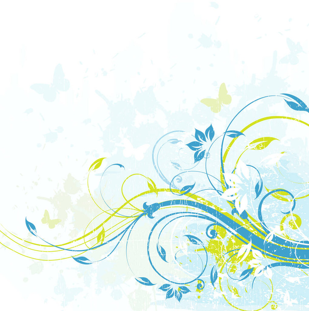 illustration drawing of floral background - Vector, afbeelding
