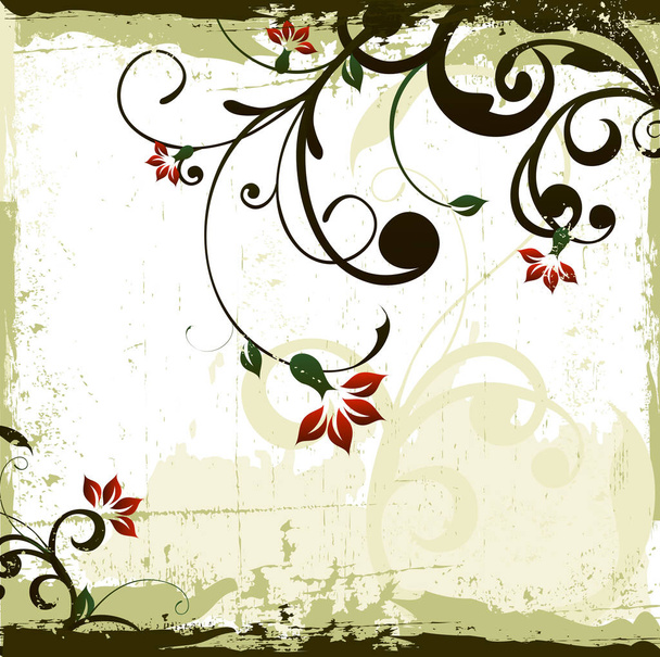 floral background image - color illustration - Vector, afbeelding