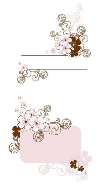 spring floral frame / vector / 2 variants - Вектор, зображення