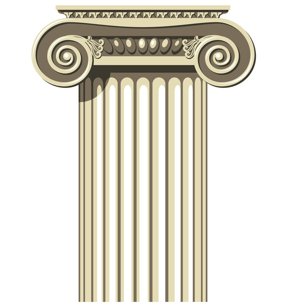 Vector illustration of a Greek Ionic Column. - Вектор, зображення