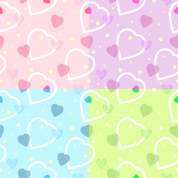 seamless heart pattern for your backgrounds / vector - Διάνυσμα, εικόνα