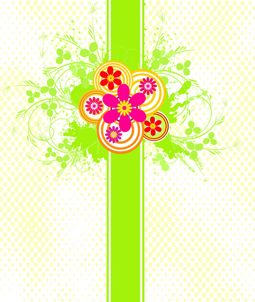 Floral background - vector image - color illustration - Vektör, Görsel