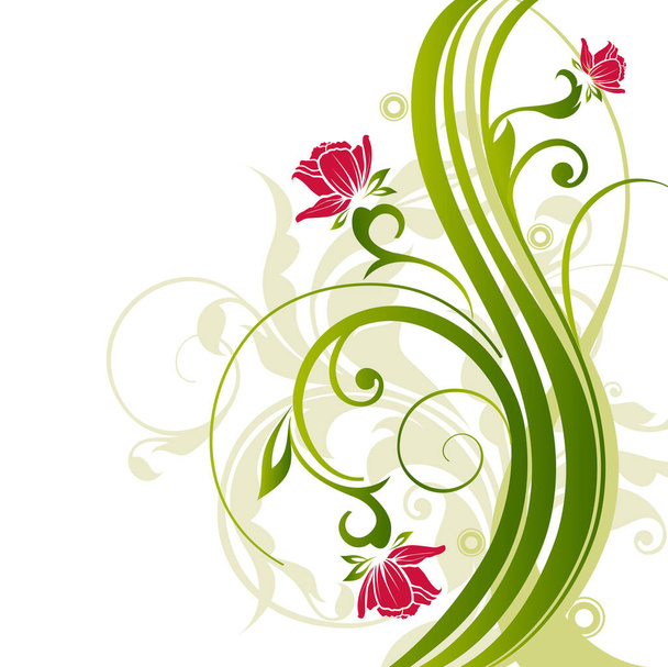 illustration drawing of floral background - Vector, Image