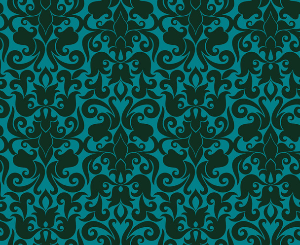 Seamless background from a floral ornament, Fashionable modern wallpaper or textile - Vector, imagen