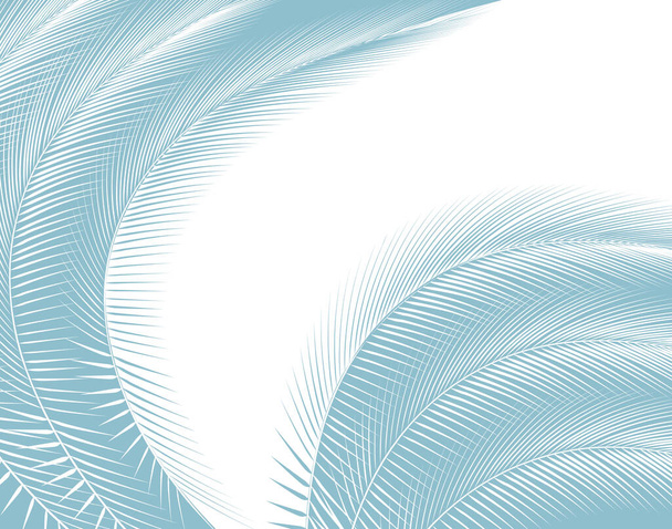 Abstract editable vector illustration of bending feathers or fronds - Vettoriali, immagini