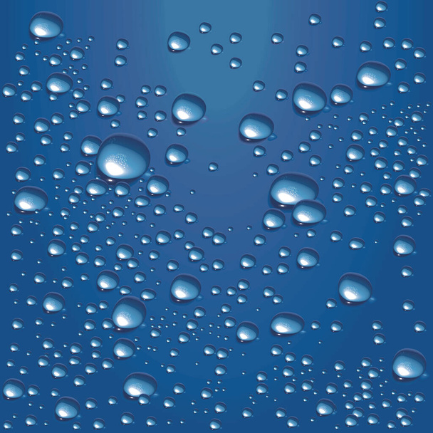 Detailed water bubbles on glass surface - Vetor, Imagem