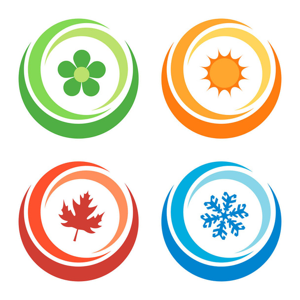 four seasons symbols concept - Вектор, зображення