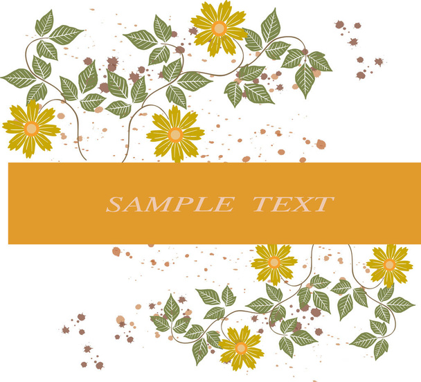 Floral  frame  - vector abstract, accent, art, backgrounds - Vector, Image
