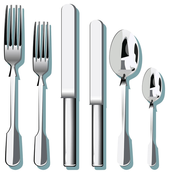 Vector cutlery. image - color illustration - Vetor, Imagem