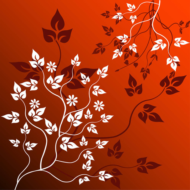Arrière-plan floral - image vectorielle - illustration couleur - Vecteur, image
